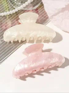 Simple Elegant Half Round Hair Claws, Fashionable Hair Accessories for Women & Girls, Minimalist Headwear Suitable for Thick Hair, Claw Clip