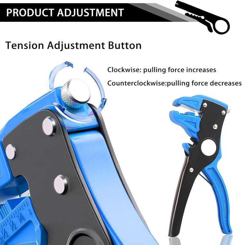 VIWAVE Quick Stripper - 2 in 1 Automatic Wire Stripper and Cutter for Electronic and Automotive Repair, Eagle Nose Pliers (Blue 1PCS)
