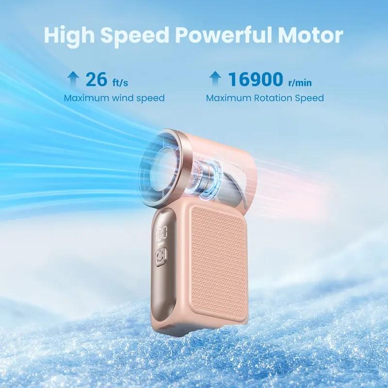 [3000mAh | 100-Speed] Vayu Super Mini turbo Fan for World Cup Travel, Makeup Drying & Hot Flashes