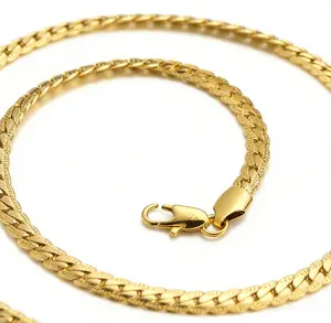 Non-fading Classic:Men's Gold Necklace Gold Plated Chain