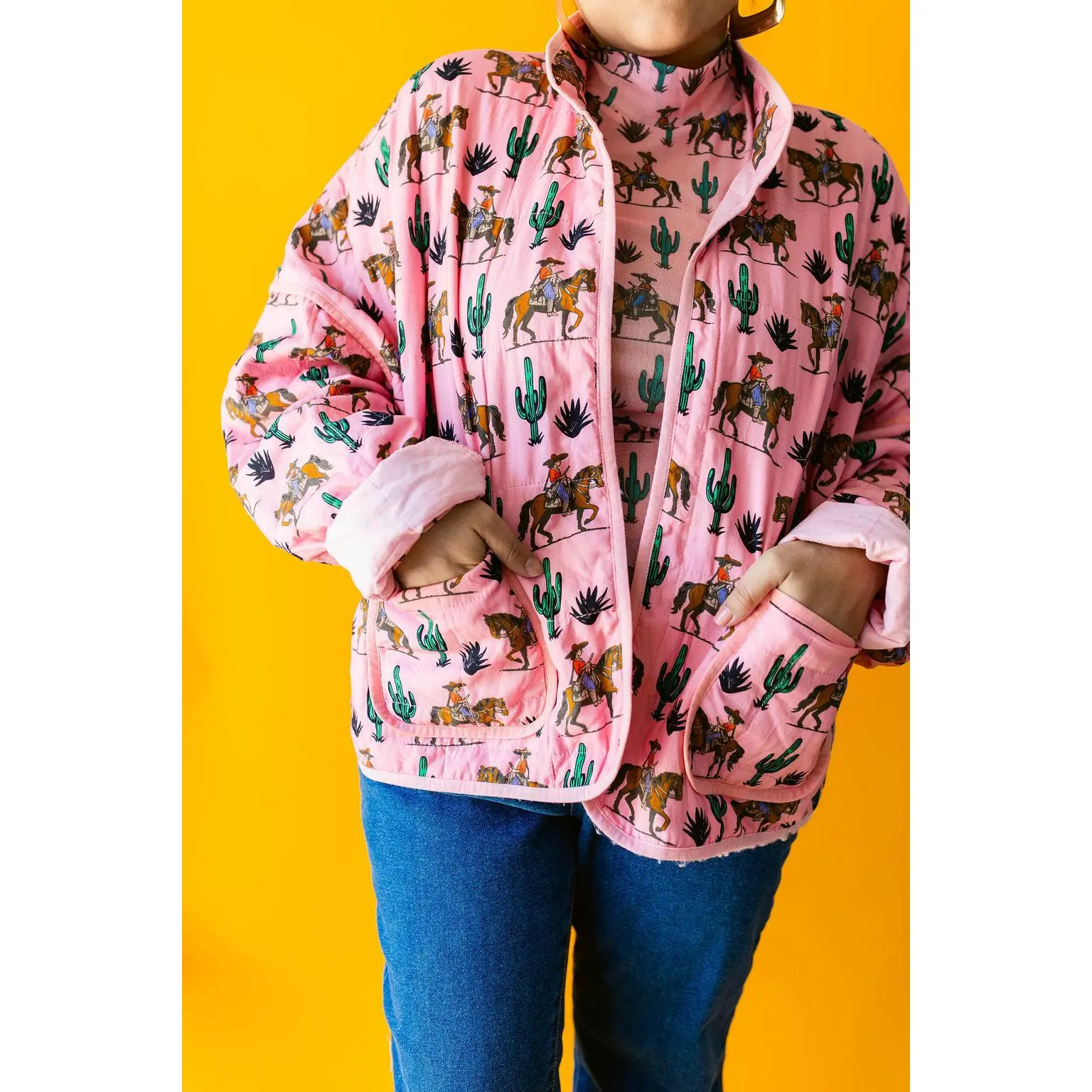 TABY ORIGINAL: Rebel Rose Quilted Jacket In Sizes XS-5X!***