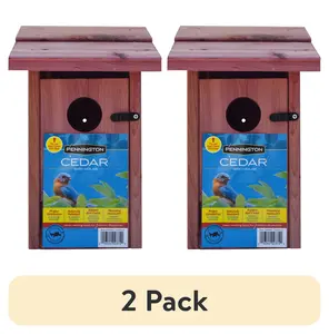 Red Cedar Bluebird House – Wooden Bird Nest Box for Outdoor Garden & Backyard Bird Watching