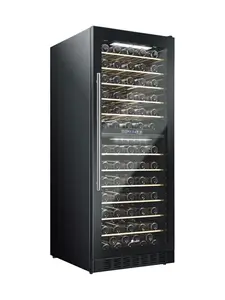KingChii 141 Bottle Wine Cooler Refrigerator Dual Zone Wine Fridge with Professional Compressor - Stainless Steel & Tempered Glass, Freestanding for Home, Office, Kitchen