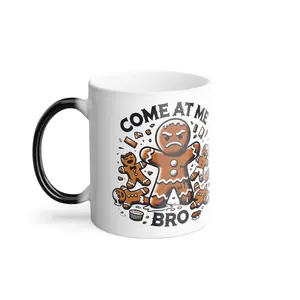 Mug - Color Morphing - Grumpy Gingerbread Man Christmas Dark Humor 11oz