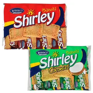 Shirley Biscuits Variety Pack (2-Pack) – Coconut & Original Caribbean Biscuits, 8 Packs Each (1.31oz) – Sweet & Crunchy Caribbean Snack
