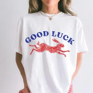 Comfort Color Good luck shirt, Lucky Rabbit shirt, Easy Tiger shirt, Cool women's shirts, Aesthetic shirts, Cool girl shirts, Retro western style
