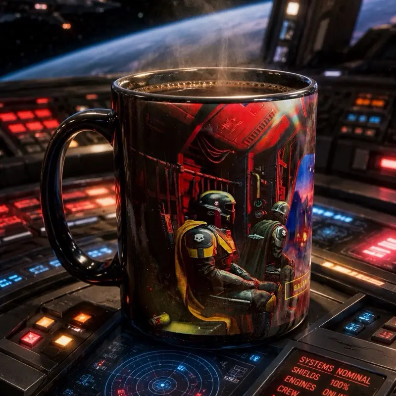 Helldivers 2 Themed Extraction Drinkware Mug, Durable Kitchenware for Gaming Enthusiasts
