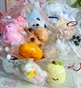 Handmade Silicone Surprise gift.New Sticky Food Taba/Mochi Soft Squishy Bag( Include 3 Pack)-F99 Color Fidget Set mold able Animal Toys