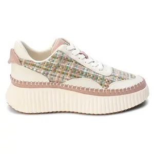 COCONUTS by Matisse Womens Go To Platform Lace Up Sneakers Shoes Casual - Beige, Off White