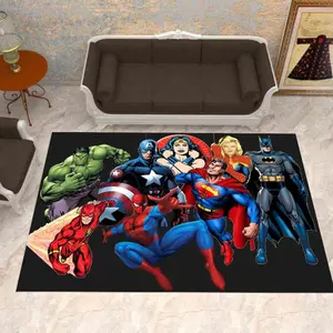 Super Hero Rug, Spiderman Rug, Ironman Rug, Kids Room Decor, Gift For Childs, Cool Rug, Boys Room Decor, Gift For Boys, Hulk Floor Carpet