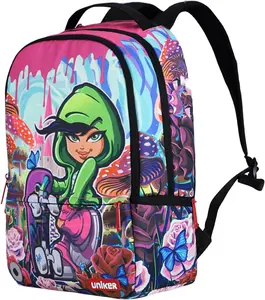 Laptop Backpack,Graffiti Middle School Backpack for Girls,Water Resistant Travel Backpack for Women,Designer Laptop Backpack for 15.6 Inch Laptop,Skateboard Girl