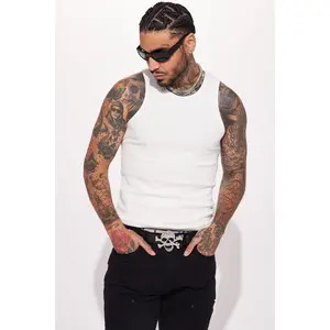 Classic Ribbed Tank Top - White