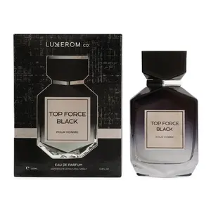Top Force Black Pour Homme Eau de Parfum 100ml - Regular Edition Woody Floral Aromatic Fragrance for Men