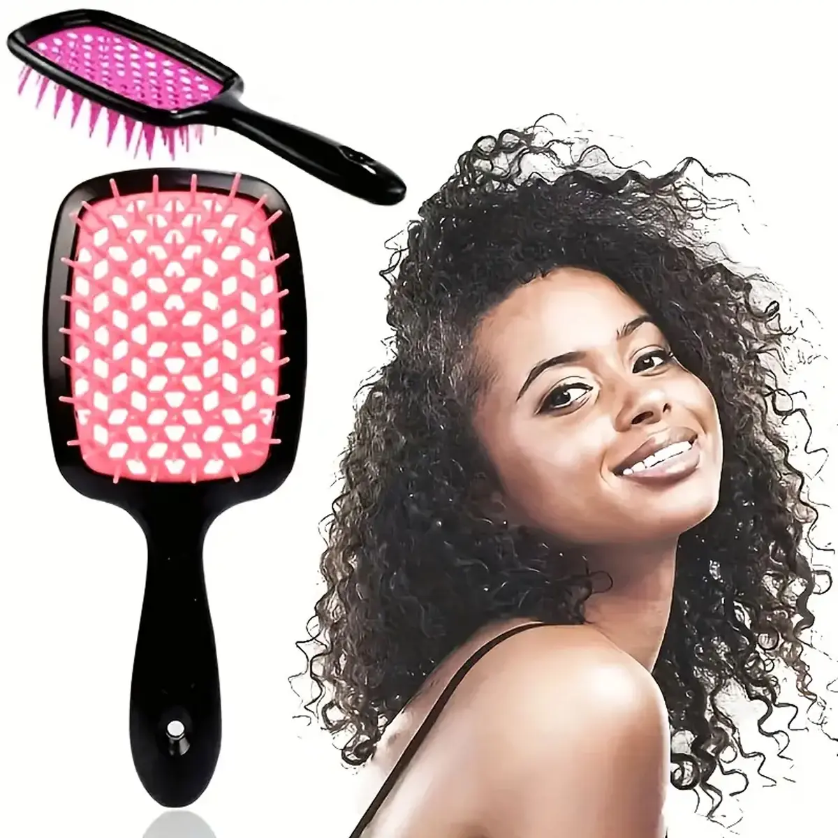 Multifunctional Massage Comb, Hollow Honeycomb Grid Design, Ultra Breathable Mesh, Fast Heat Penetration, Gentle Scalp Massager
