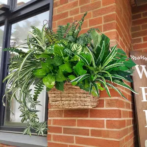 13 Mixed Artificial Plants, UV-Resistant Decorative Greenery, Outdoor Faux Plants, Ideal for Outdoor Balcony, Indoor Office, Festival Party Decoration