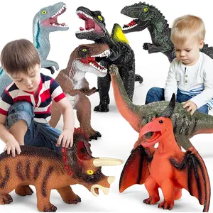 7 Piece Jumbo Dinosaur Toys Big Realistic Giant Dinosaur Toys for Boys Kids 3-5 Perfect Dinosaur Gifts for Kids