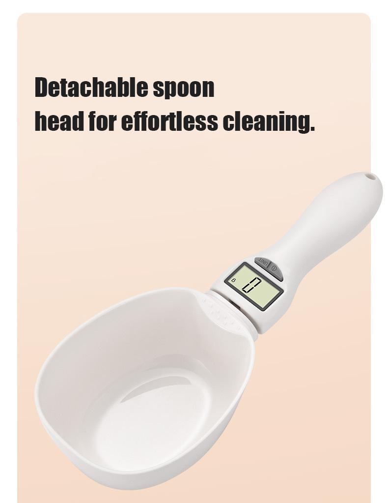 Digital Measuring Spoon, Food Digital Measuring Scoop Scale High Precision with LCD Screen,Smart Adjustable Measure Cup for Home Cooks Bakers Chefs Pet Owners, Household Weighing Scoop for Kitchen