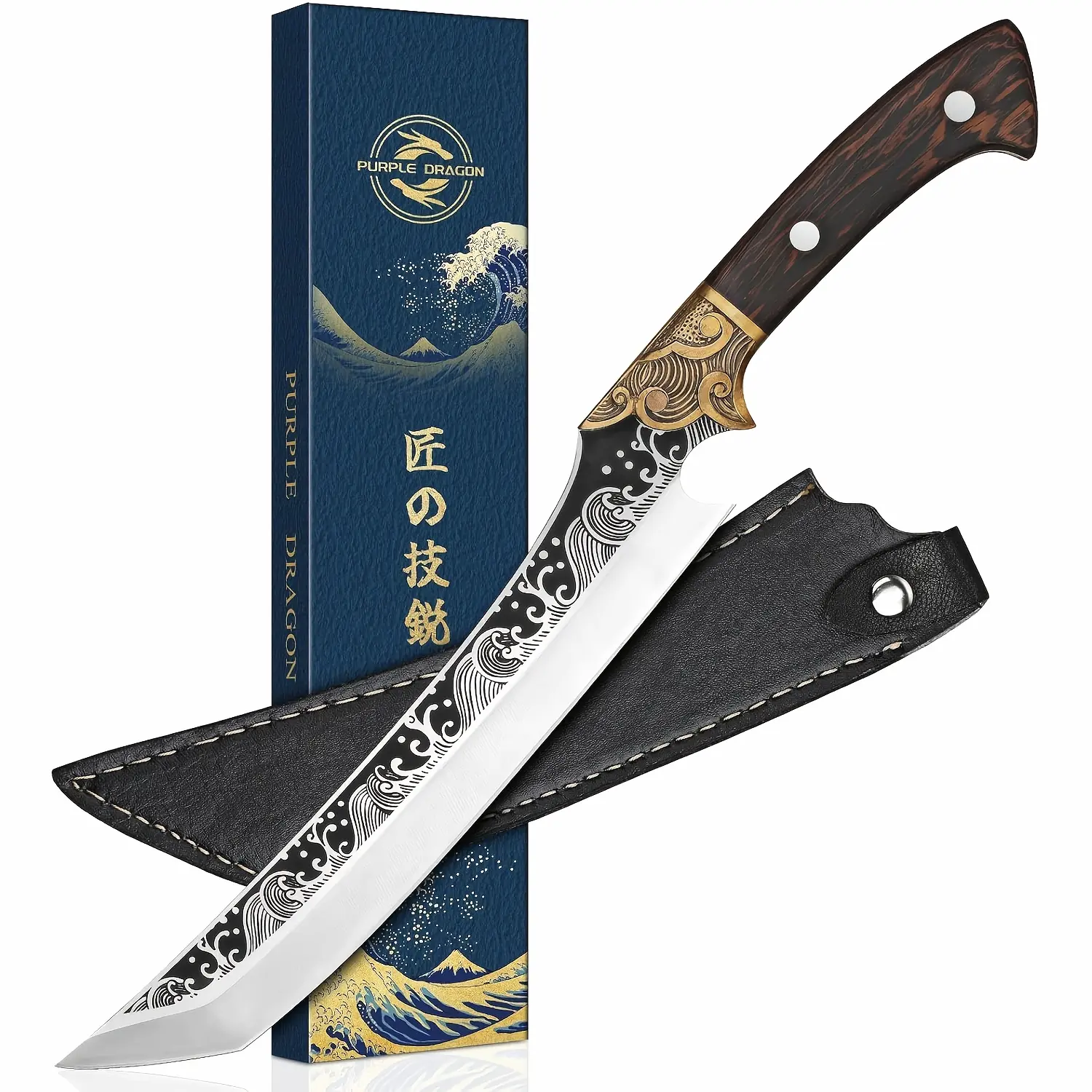Carving Knife - 8.86 "brisket Knife, Gift Knife For Grilling And Meat Cutting - Razor Sharp, Including Sheath, Full Tang, Ergonomic Handle Design, Gift For Family And Friend