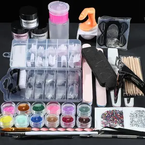 Free Ship Acrylic Nail Kit 12 Glitter Acrylic Powder and Nail Kit Acrylic Set for Acrylic Nail Extension Beginner at Home DIY