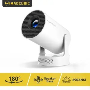 [US Warehouse] Magcubic HY300Pro+ Projector 0.8:1 Short Projection Throw Ratio Android 14 Allwinner H726 8K 4K Videosource Supported  Native 1280*720P 290ANSI WIFI6 BT5.4 Built-in Speaker Home Cinema Portable Smart Upgraded HY300Pro Mini
