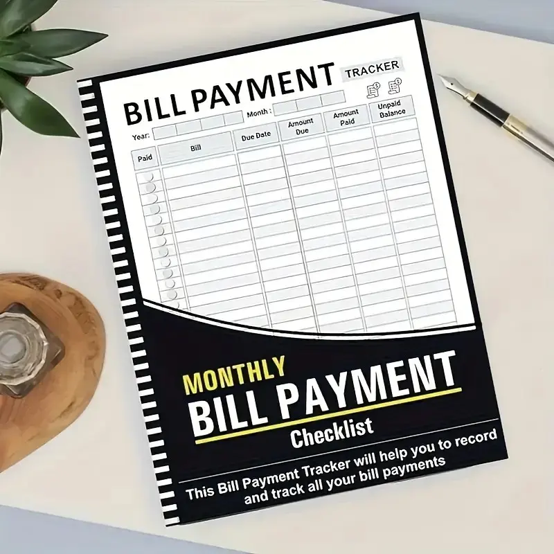 Monthly Bill Payment Tracker Notebook, English Adult Financial Organizer with Inventory, Payment Records & Management Tools