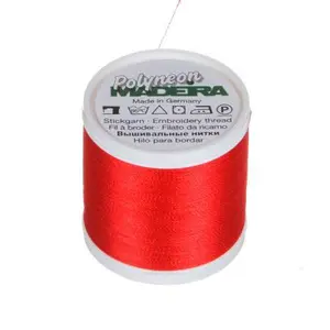 Madeira Polyneon - Ref. # 1637 -- Red / Cinnamon Candy Color -- Weight #40 -- Machine Embroidery Thread -- 440 Yards Spool