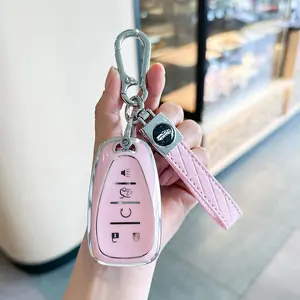 ACEBOY for Car Key Fob Case Compatible with Chevrolet 2016-2021 Chevy Equinox Malibu Camaro Cruze Blazer Smart Key Protector Holder