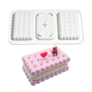 Silicone Mold Mousse Molds 3D Square Shape Biscuit Silicone Mold for Mousse Cake Baking Dessert Chocolate Truffle Pastry Tools Kitchen Accessories