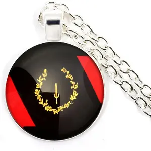 Black American Heritage Flag Necklace - African American Flag Necklaces for Men and Women
