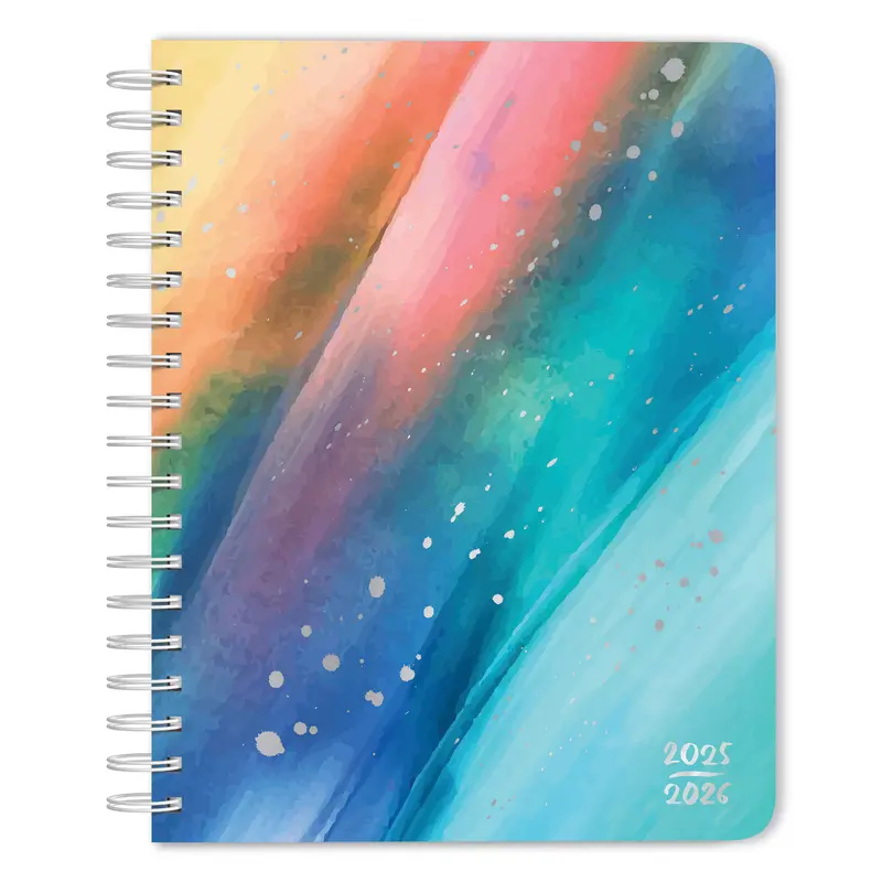 Starburst | 2026 6 x 7.75 Inch 18 Months Weekly Desk Planner | Foil Stamped Cover | July 2025 - December 2026 | Plato | Planning Stationery 0