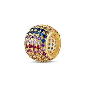Rainbow Pave Spacer Charm