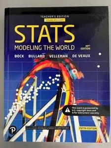 USED-Stats Modeling the World - Teacher's Edition - AP Edition by David Bock (Hardcover)