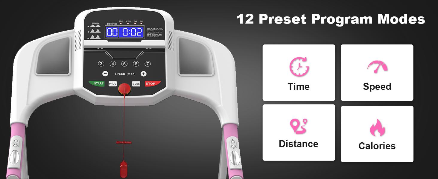 LIVIVOX 7.5 MPH Folding Pink Treadmill with Pulse Sensor 2.5HP Quiet Brushless Motor 265LBS Capacity Adjustable Speed LED Display Multi-Functional Smart Console Large Running Surface Foldable Easy Storage Home Office Fitness Equipment LIVIVOX 7.5 MPH Folding Pink Treadmill with Pulse Sensor 2.5HP Quiet Brushless Motor 265LBS Capacity Adjustable Speed LED Display Multi-Functional Smart Console Large Running Surface Foldable Easy Storage Home Office Fitness Equipment