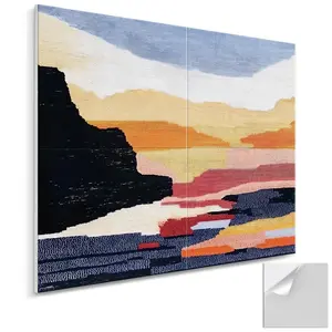 4 Pack Art Acoustic Wall Panels Self-Adhesive, 16" X 16" X 0.5" Acoustic Panels Decorativos Para Pared, Soundproof Wall Panels for Studio, Home & Living Room - Landscape painting