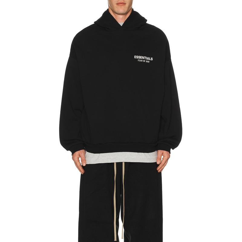 Fear of God ESSENTIALS Fleece Hoodie in Black Unisex