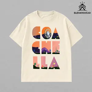 COACHELLA Valley Music and Arts Festival Vintage Sunset T Shirt, Coachella Music Festival Graphic Tee, Summer Streetwear Oversized Unisex Cotton Shirt, Festival Outfit Aesthetic Fan Gift