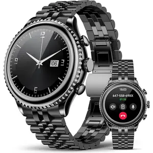 2026 Rotating Bezel  Watch for Men with  Call, ,  , SpO2, Sleep ,  Round Watch with Encoder Knob, 1.32" AMOLED Display, Compatible Android and iOS