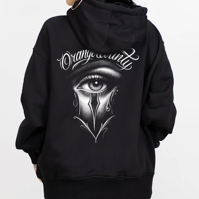 Original County Chicano Clothing Clothes Oversized Graphic Tee for Men & Women Medium Heavy Polyester Hoodie Sweatshirt Loose Fit Casual Streetwear