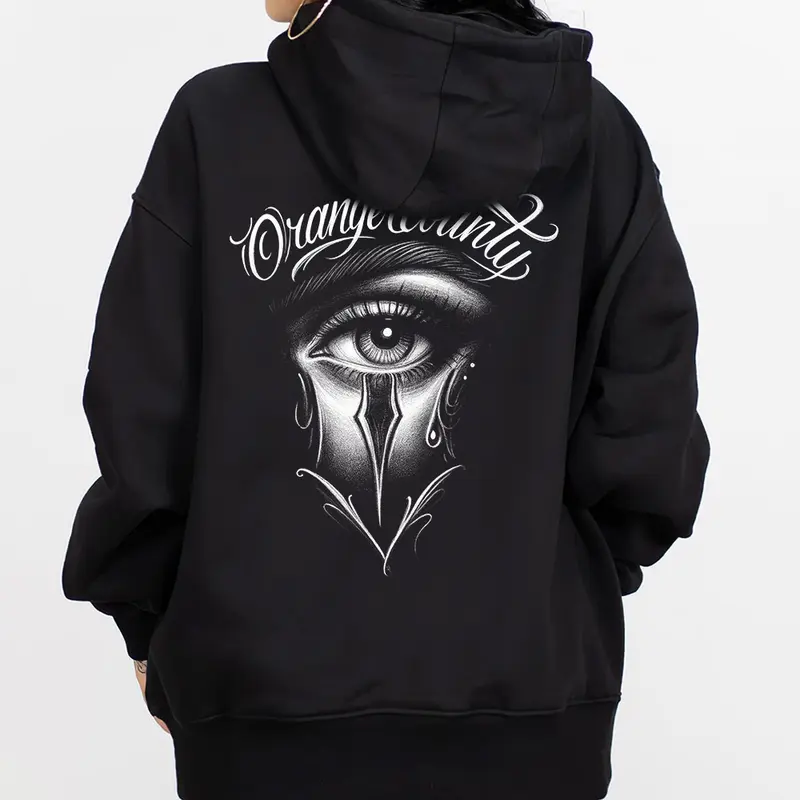 Original County Chicano Clothing Clothes Oversized Graphic Tee for Men & Women Medium Heavy Polyester Hoodie Sweatshirt Loose Fit Casual Streetwear