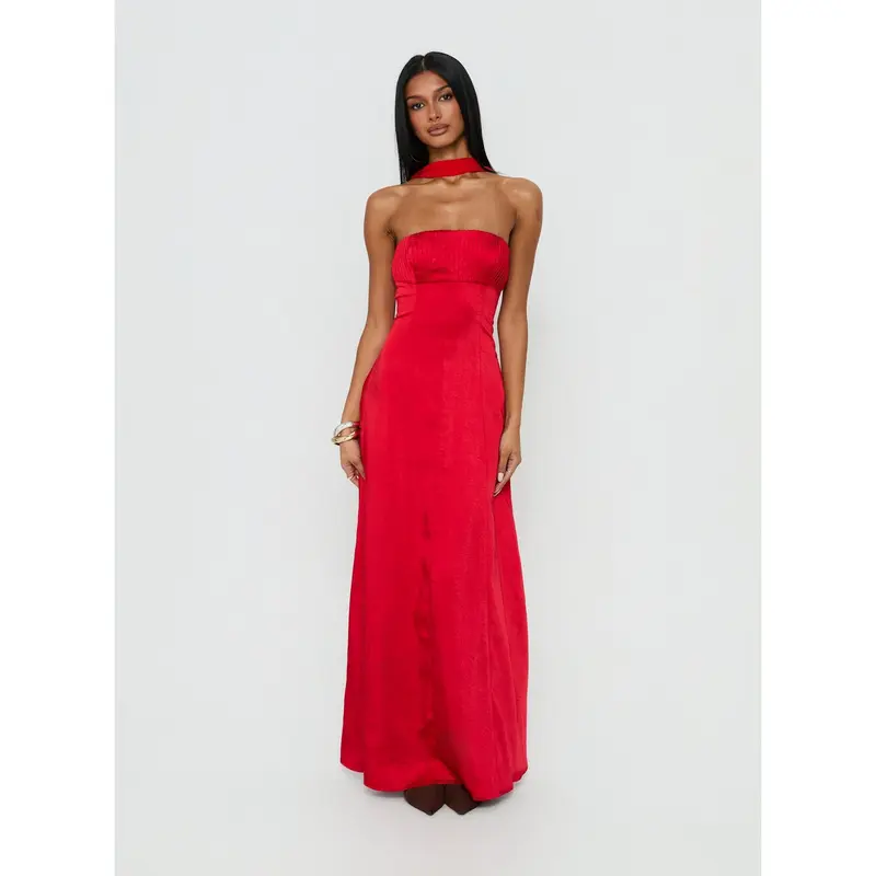 open lace back dress Multi Tropical Print Ruffle Strapless Maxi Dress - All Dresses main image 0