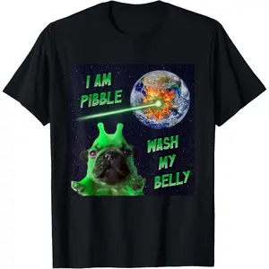 Alien Pibble Funny Brainrot Dog Meme Space I Am T-Shirt