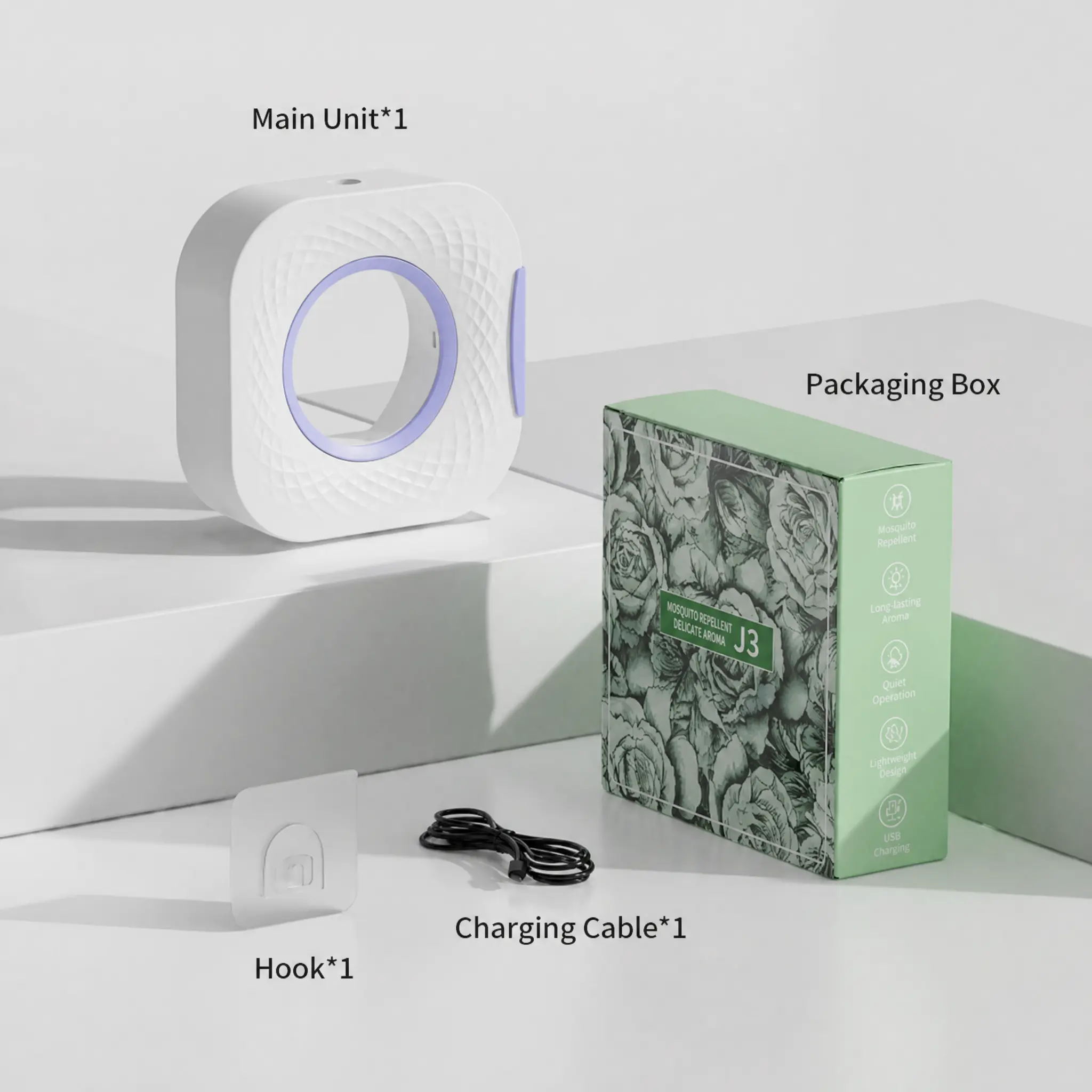 Waterless Smart Aroma Diffuser - Wall Mounted Scent Machine, 4-Level Spray, Ambient Night Light for Home, Bedroom & Office