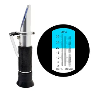 ILRE-74 Beer Refractometer with ATC | 0-32% Brix & 1.000-1.130 SG | Homebrew Wine & Beer Brewing Tester