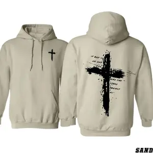 God On Our Side Hoodie – Unisex Christian Hoodie with Bold Cross & Romans 8:31, Ideal for Bible Study & Worship, Offers Comfort & Spiritual Confidence	