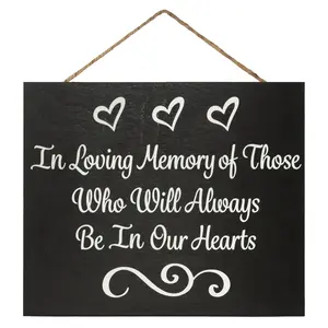JennyGems Memorial Sign - In Loving Memory of Those Who Will Always Be In Our Hearts - Remembrance Sign - Wedding Memorial Sign for Memorial Table - Honor Loved Ones - In Memory Of