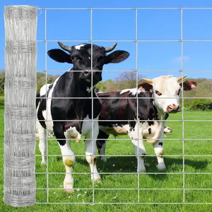 Cattle Fence Panel 4Ft x 328Ft Agricultural Metal Farm Fencing for Yard, Galvanized Welded Wire Fence for Hog, Deer, Goat, Sheep, Animals