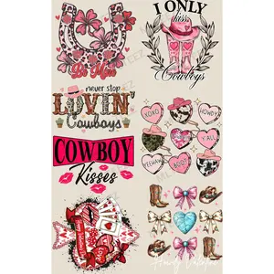 BE MINE - WESTERN (1) PREMADE GANGSHEET - 22X36 DTF TRANSFERS - DIRECT TO FILM