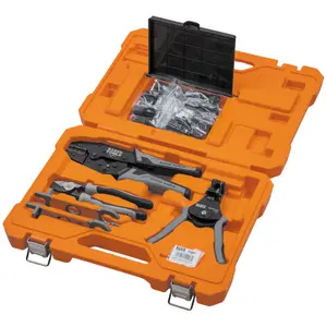 Klein Tools 6-Piece PV Connection Solar Tool Set, Professional Photovoltaic Connector Tool Kit with Heavy Duty Construction, Precision Performance and Portable Storage for Solar Panel Installation, Repair and Maintenance