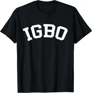 100% cotton Unisex IGBO Nigerian Culture College Letters T-Shirt