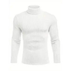 ELESOL Men's Thermal Fleece-Lined Turtleneck - Breathable, Windproof Long Sleeve Shirt for Winter Outdoor Activities & Casual Attire